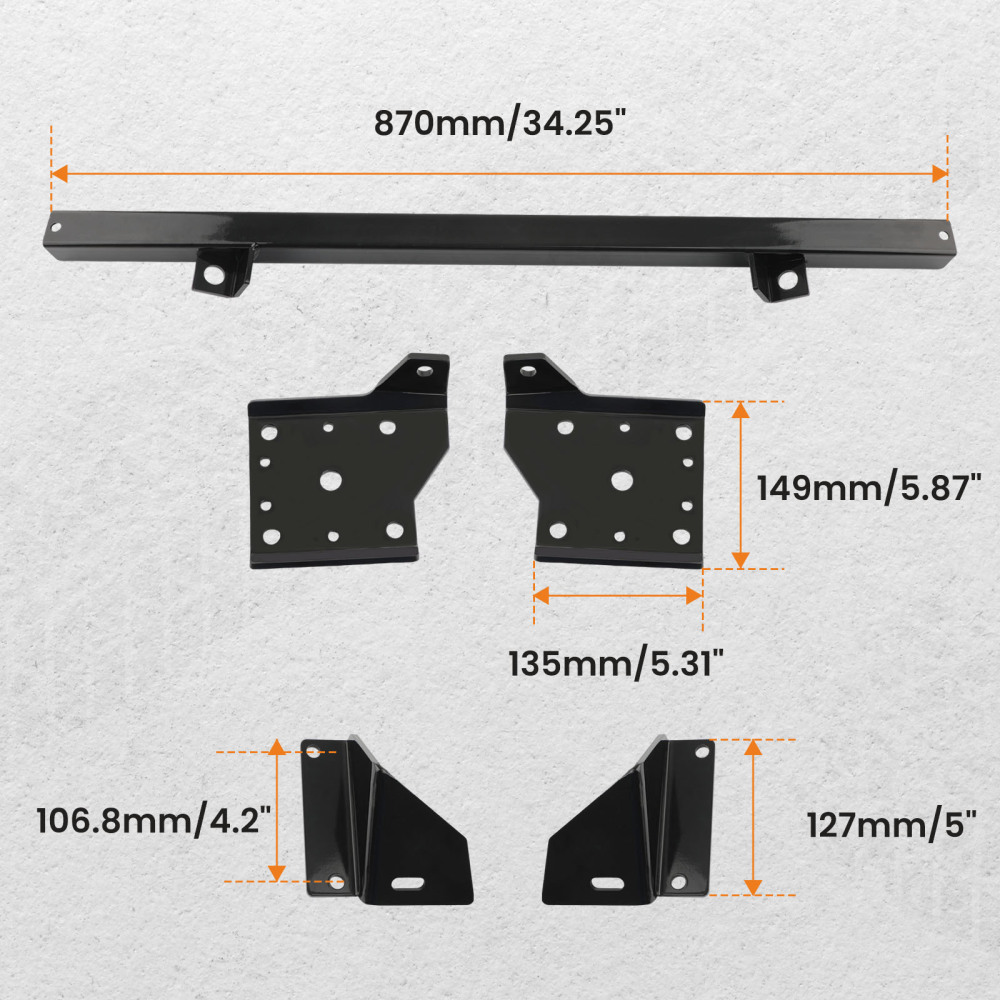 Rear Shock Relocation Kit compatible for Pontiac Firebird Compatible for Chevy Camaro 67-69 Nova 68-74