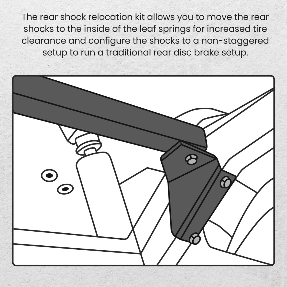 Rear Shock Relocation Kit compatible for Pontiac Firebird Compatible for Chevy Camaro 67-69 Nova 68-74