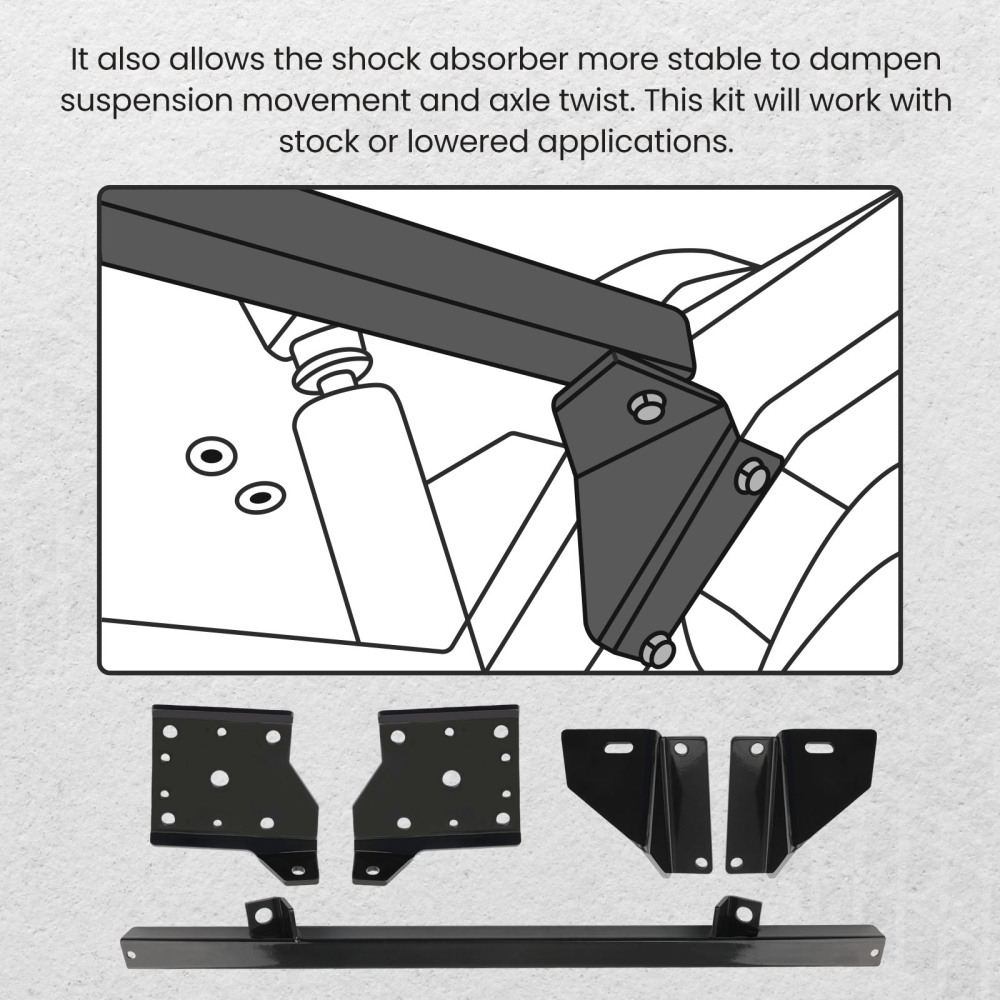 Rear Shock Relocation Kit compatible for Pontiac Firebird Compatible for Chevy Camaro 67-69 Nova 68-74