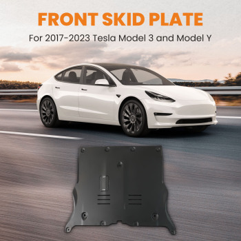 Front Skid Plate Under Engine Guard Cover compatible for Tesla Model 3Model Y 2017-2023
