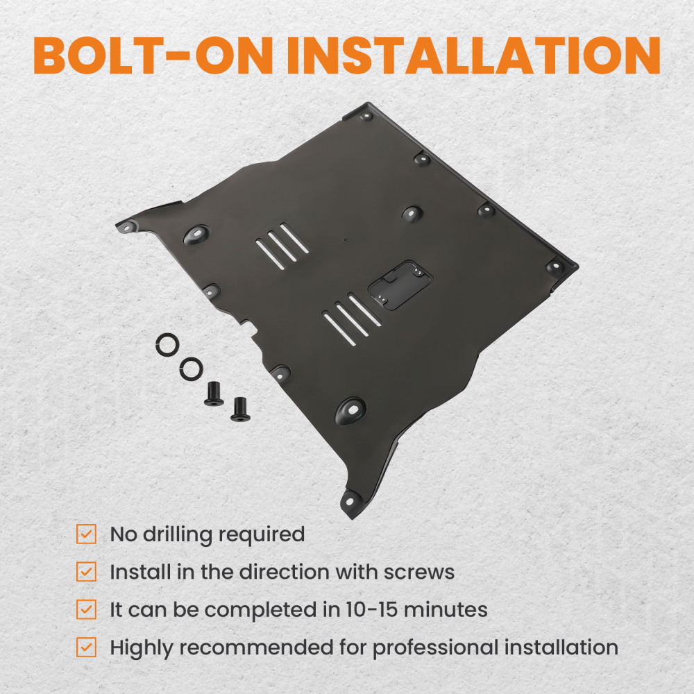 Front Skid Plate Under Engine Guard Cover compatible for Tesla Model 3Model Y 2017-2023