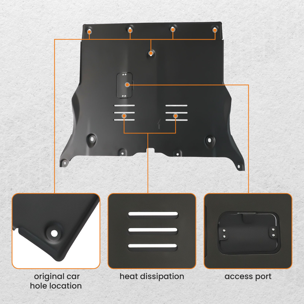 Front Skid Plate Under Engine Guard Cover compatible for Tesla Model 3Model Y 2017-2023