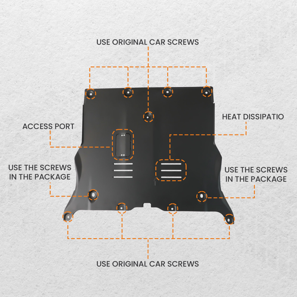Front Skid Plate Under Engine Guard Cover compatible for Tesla Model 3Model Y 2017-2023