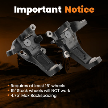 Front 3.5in Lift Spindles compatible for Ford F150 compatible for Expedition 1997-2003 Heritage 2004 2WD