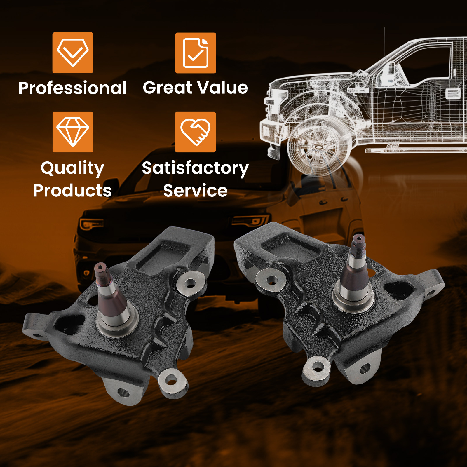 3.5 Front Lift Spindle Knuckle compatible for Ford F150 compatible
