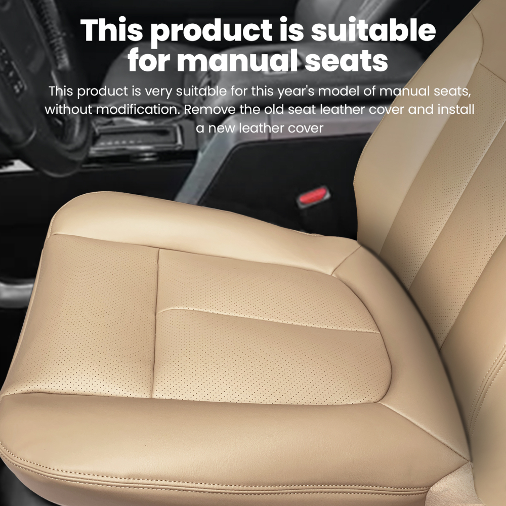 DriverPassenger Side Leather compatible for Seat CoverFor compatible for Ford F-150 Lariat 2009-2014 Tan