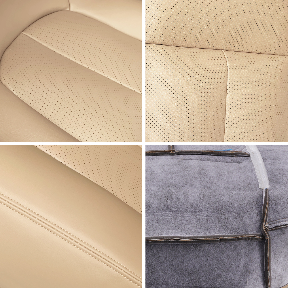 DriverPassenger Side Leather compatible for Seat CoverFor compatible for Ford F-150 Lariat 2009-2014 Tan