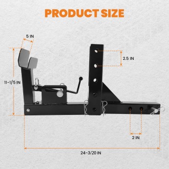 Trash Can Transporter Trailer Hitch w/ 2 Adapter compatible for Golf Cart/Truck/Auto/ATV