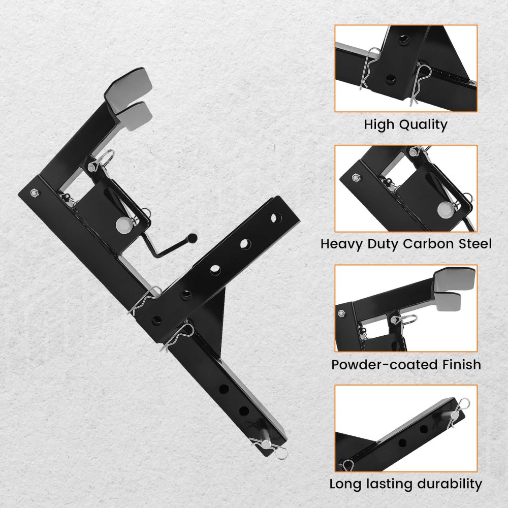 Trash Can Transporter Trailer Hitch w/ 2 Adapter compatible for Golf Cart/Truck/Auto/ATV
