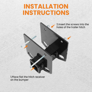 RV Bumper 4x4 Inch Square Tube Trailer Hitch Receiver Extension Mount x1