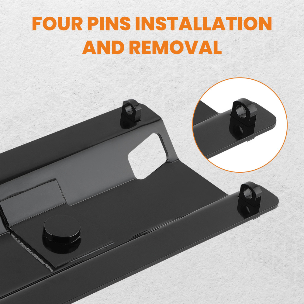 Towing Gooseneck Trailer Hitch Ball Plate for Standard 5th Wheel Rails Black