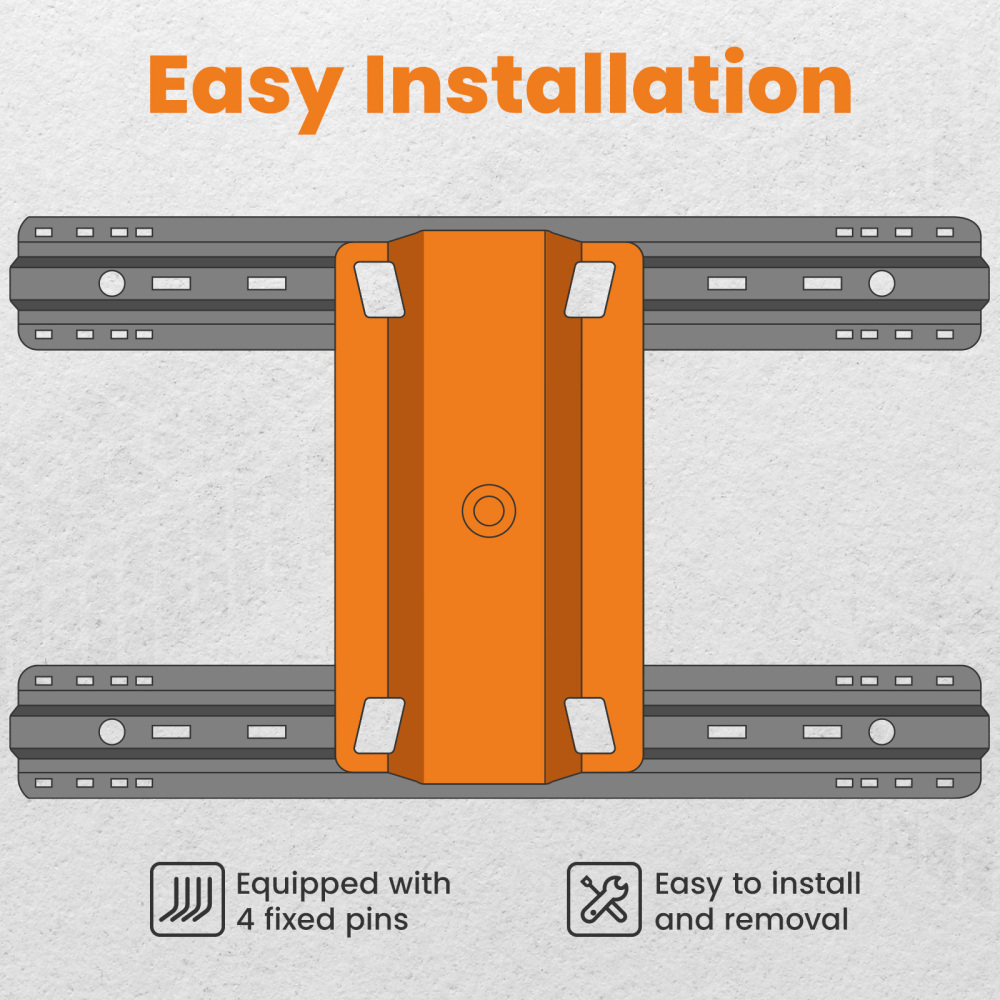 Towing Gooseneck Trailer Hitch Ball Plate for Standard 5th Wheel Rails Black