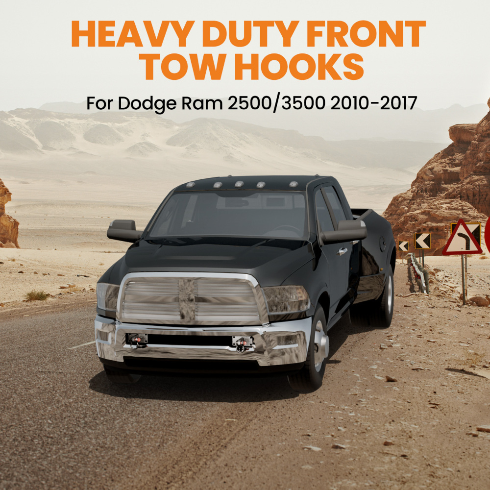 Compatible for DODGE RAM 2500 / 3500 2010-2017 Aftermarket TOW HOOKS Compatible for DODGE RAM 2500 / 3500 2010-2017 Aftermarket TOW HOOKS