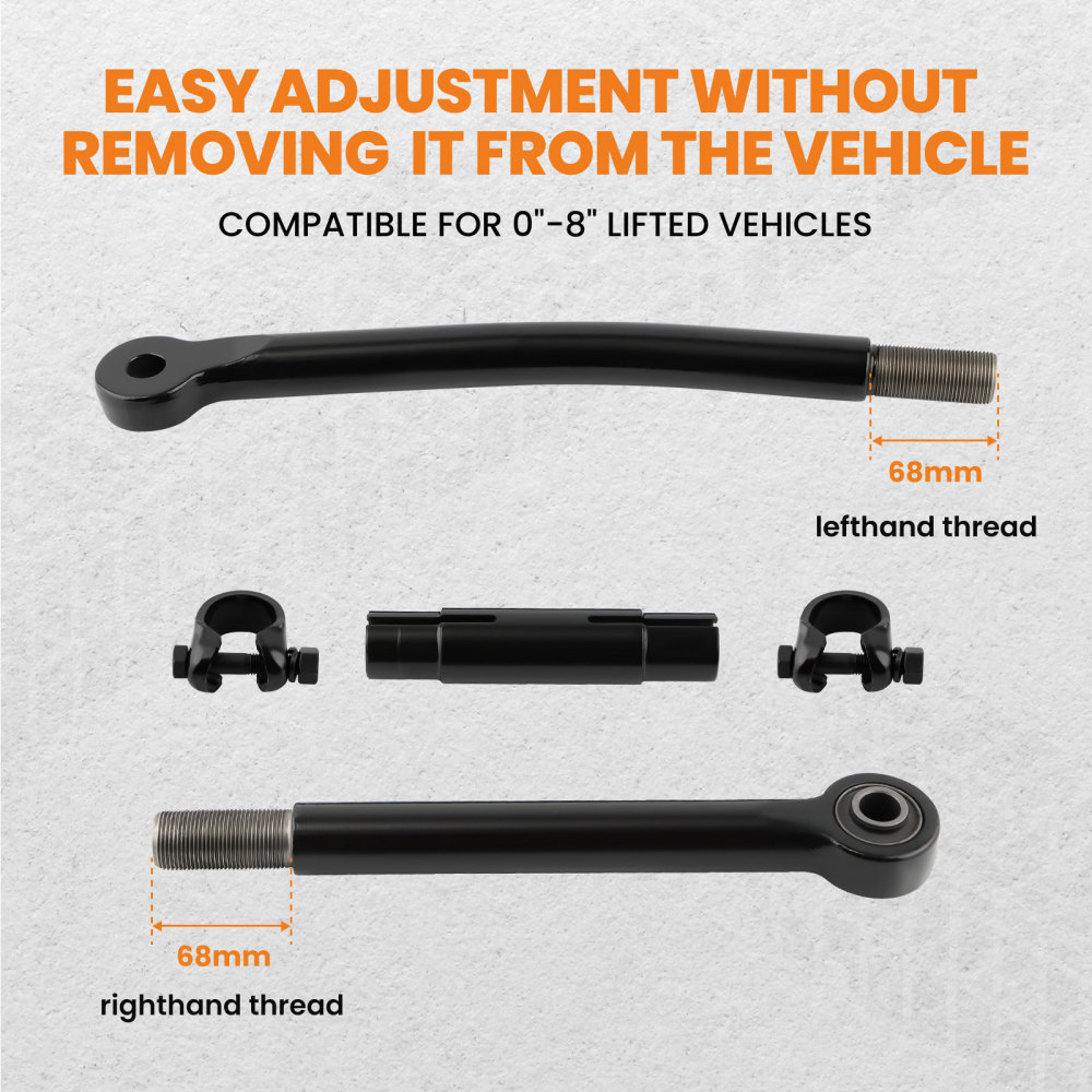 Front Adjustable Track Bar 0-8 Lift compatible for Ford F250 F350 2005-2016 4X4 4WD