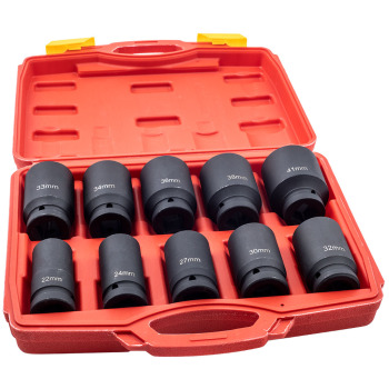 10x 3/4 Drive Deep Impact Socket Tool Set 80mm Lunghezza Tool Set 17-41mm