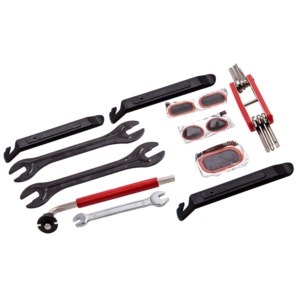25x vélo de réparation de vélo roue libre Retirer Home Mechanic Folding Tool Kit
