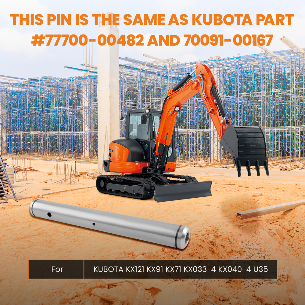Greaseable Main Thumb Pin compatible for KUBOTA KX121 KX91 KX71 KX033-4 KX040-4 U35