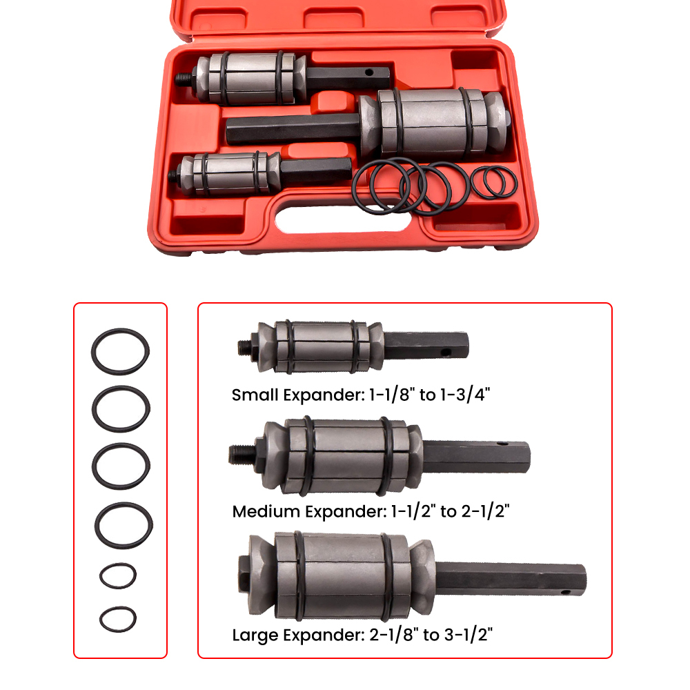 Tail Pipe Tube Exhaust Muffler Expander Spreader Tool Kit Set 1-1/18inch 3-1/2inch Tail Pipe Tube Exhaust Muffler Expander Spreader Tool Kit Set 1-1/18inch 3-1/2inch