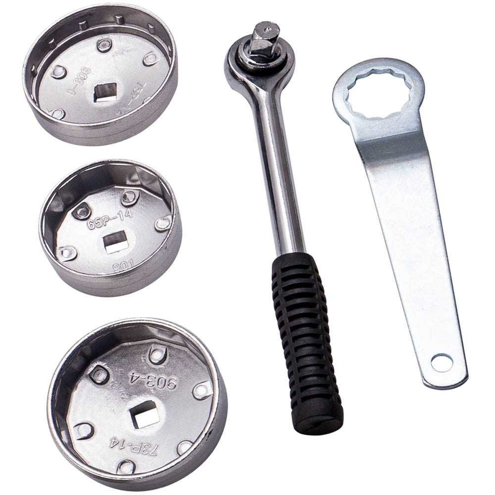 23pcs/Set Cup Type Oil Filter Wrench Removal Socket Remover Tool Kit Aluminium