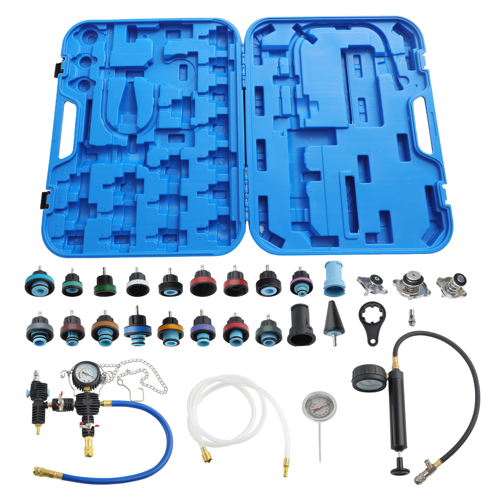 28PC Universal Radiator Pressure TesterVacuum Cooling System Pressure Tester-image-TTK-VRC28-Z2