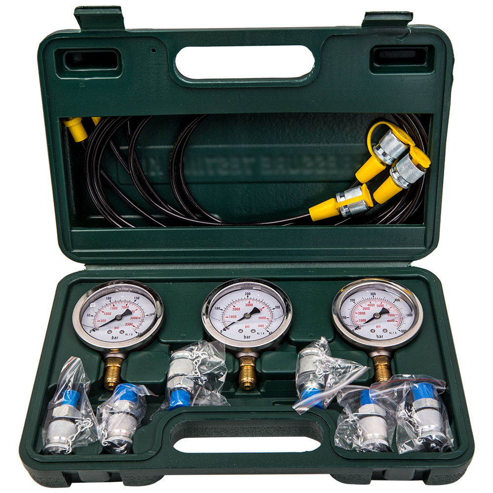 Hydraulic Pressure Gauge Test Kit Excavator Portable Tester Hydraulic Pressure Gauge Test Kit Excavator Portable Tester