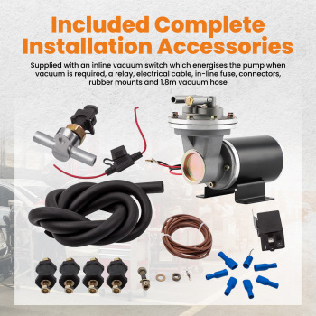 Electric Vacuum Pump Kit for Brake Booster 12 Volt 18