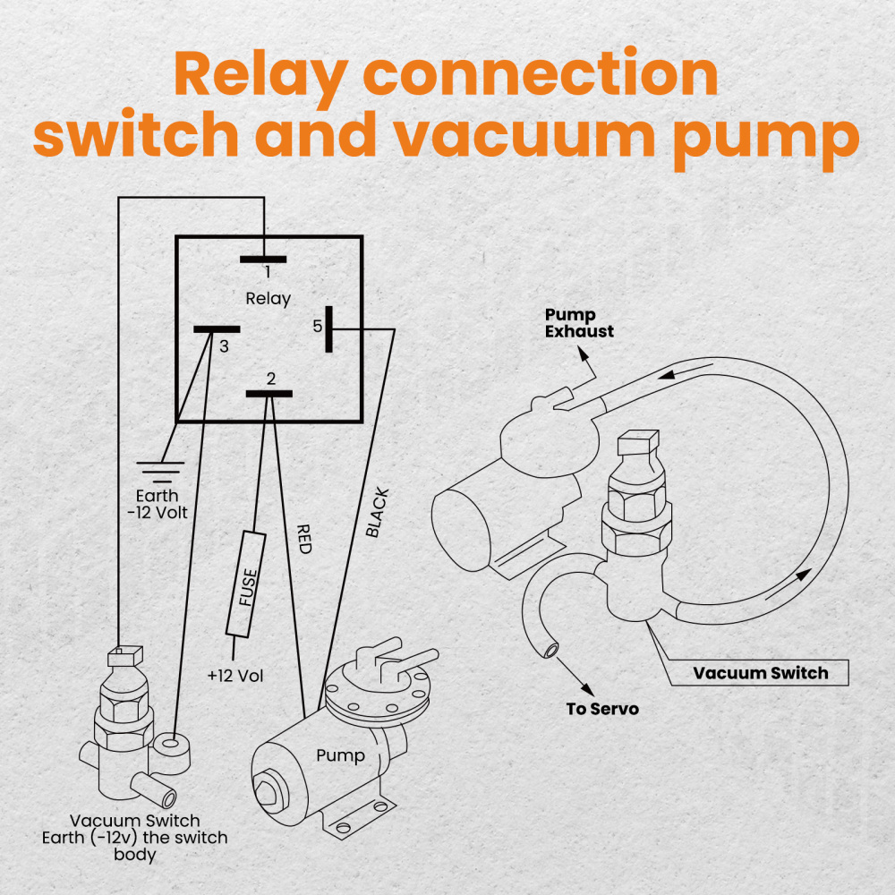 Electric Vacuum Pump Kit for Brake Booster 12 Volt 18 Electric Vacuum Pump Kit for Brake Booster 12 Volt 18