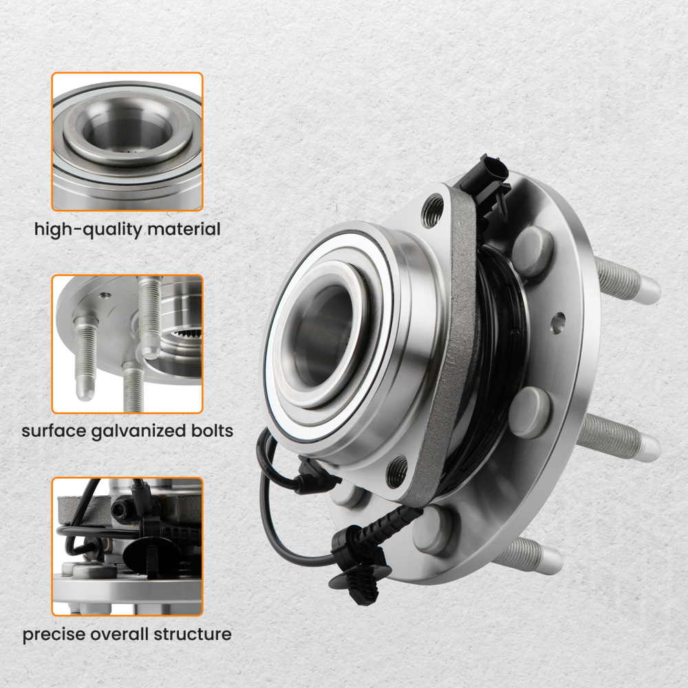 2PC Front Wheel Bearing Hub Pair compatible for Chevy GMC Silverado Sierra Yukon Cadillac