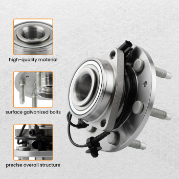 2PC Front Wheel Bearing Hub Pair compatible for Chevy GMC Silverado Sierra Yukon Cadillac