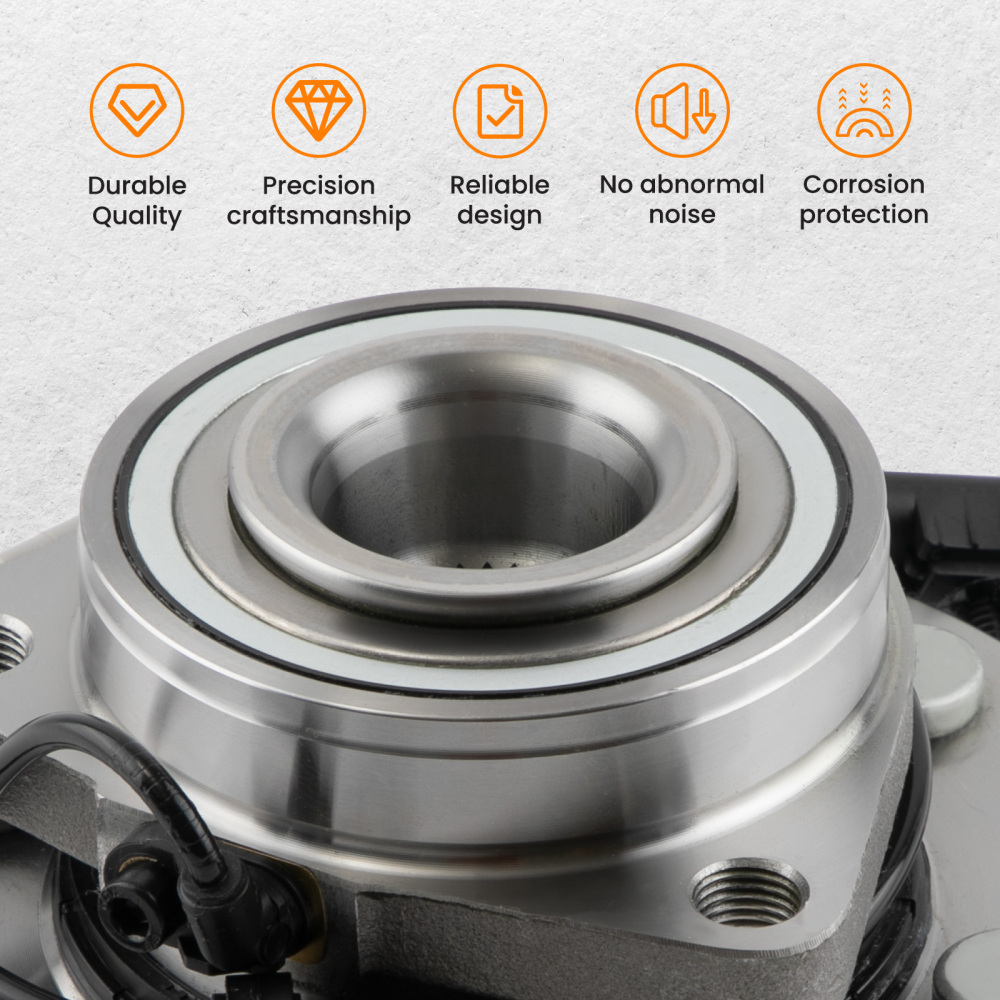 2PC Front Wheel Bearing Hub Pair compatible for Chevy GMC Silverado Sierra Yukon Cadillac