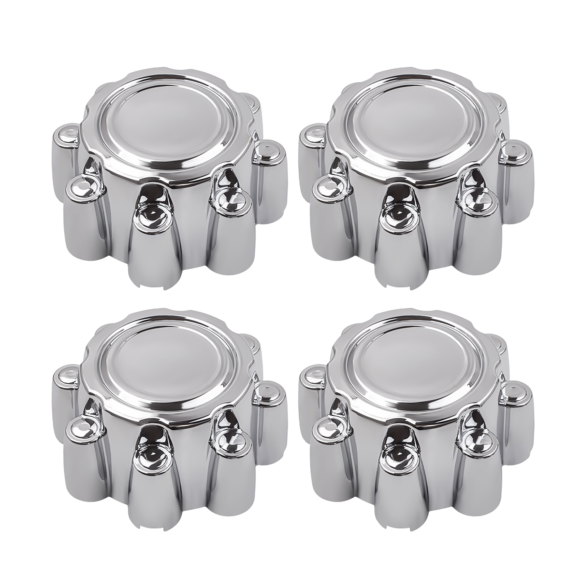 Compatible for Ford F250 F350 Excursion 1999-2005 Set of 4 Chrome 8 Lug Wheel Center Hub Caps
