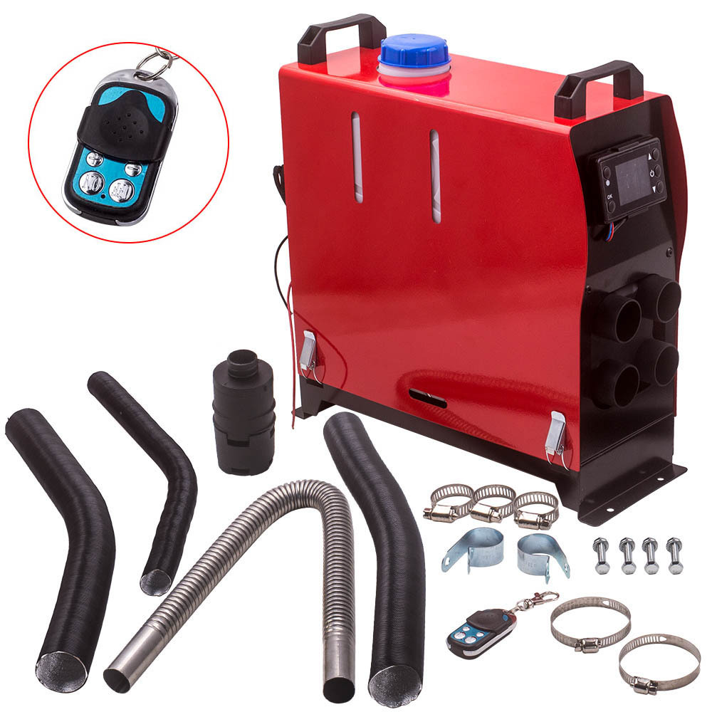 12V 5KW Calentador de aire diesel Todo en uno Termostato Controlador remoto Monitor LCD