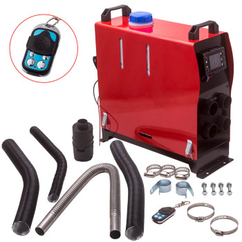 12V 5KW Calentador de aire diesel Todo en uno Termostato Controlador remoto Monitor LCD