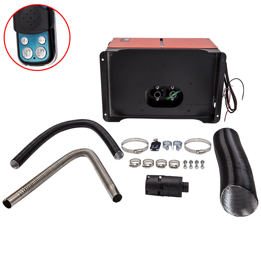 5KW 12V Integración Doesel Calentador de aire Calentador de estacionamiento Interruptor LCD Caravana Rojo