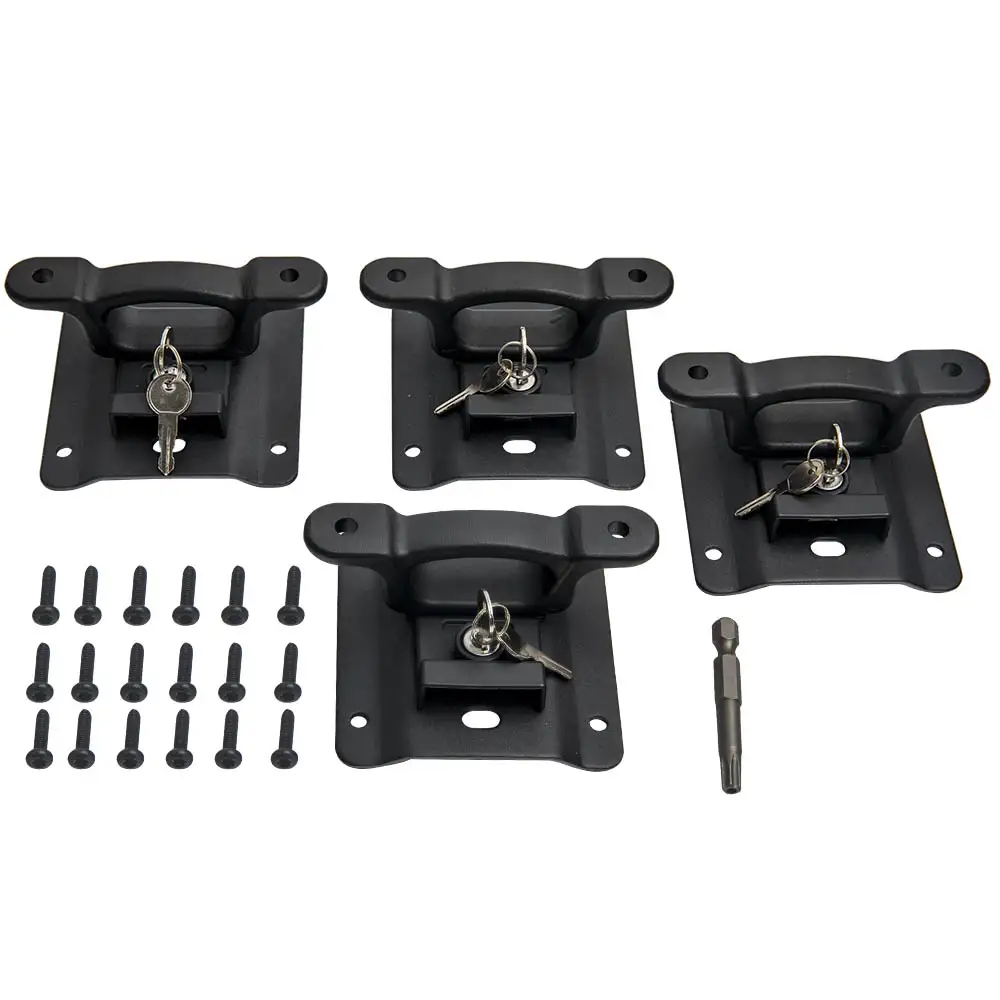 Bed Cleats Tie Down Anchors Amp Interface Plates Bracket Kit Compatible For Ford F150 Fl3z a64 B