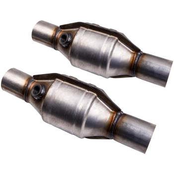 2pcs Universal Three-way High-Flow EPA Catalytic Converter Standard 2.25quot;