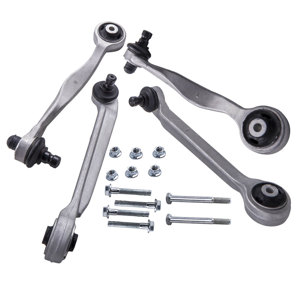 4x Front Rear Wishbones Upper Control Arm Kit compatible for VW Passat 3B2 3B5 3B3 3B6 suspension arms