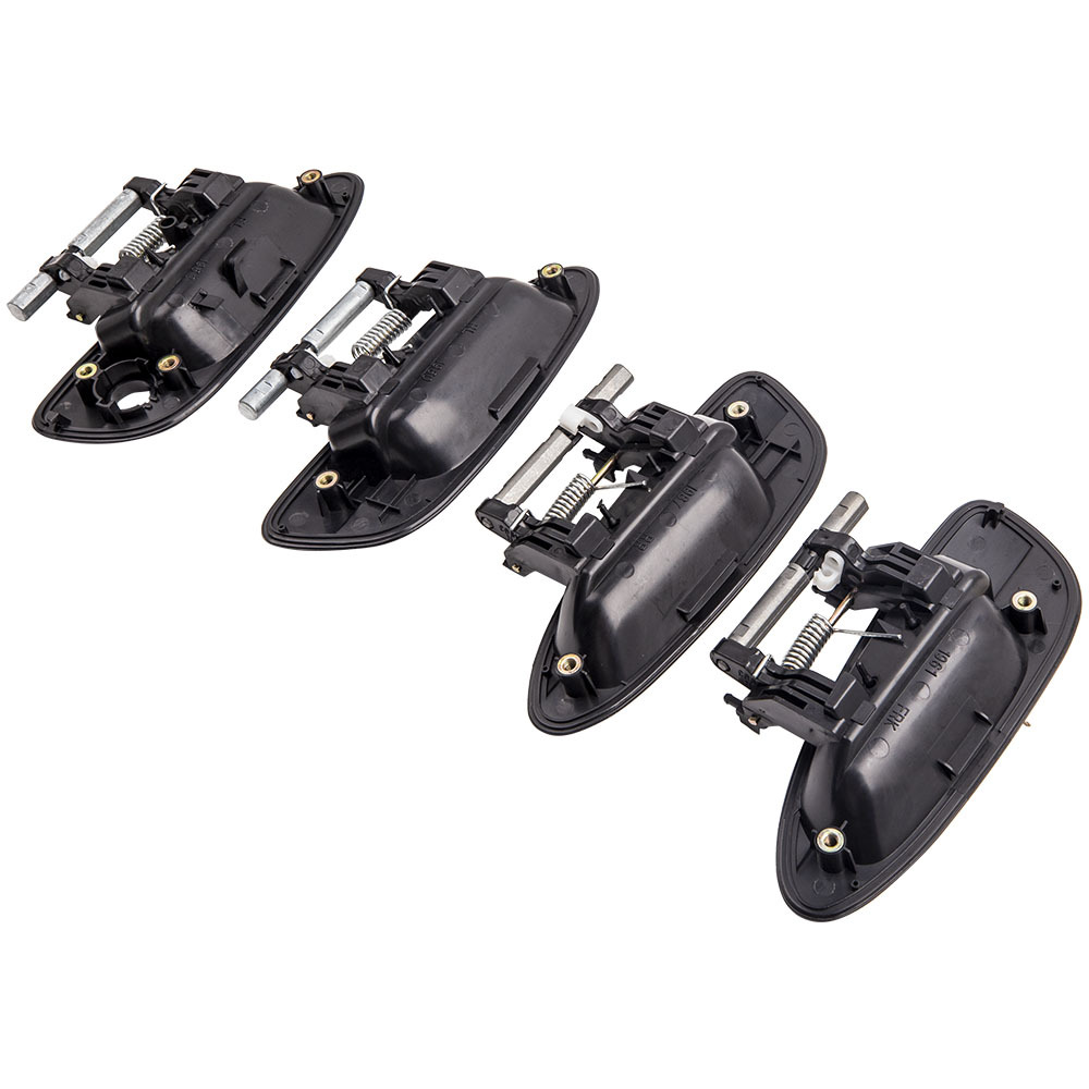 Black Exterior Outside Front Rear Door Handle Set compatible for Nissan Altima 2002-2006