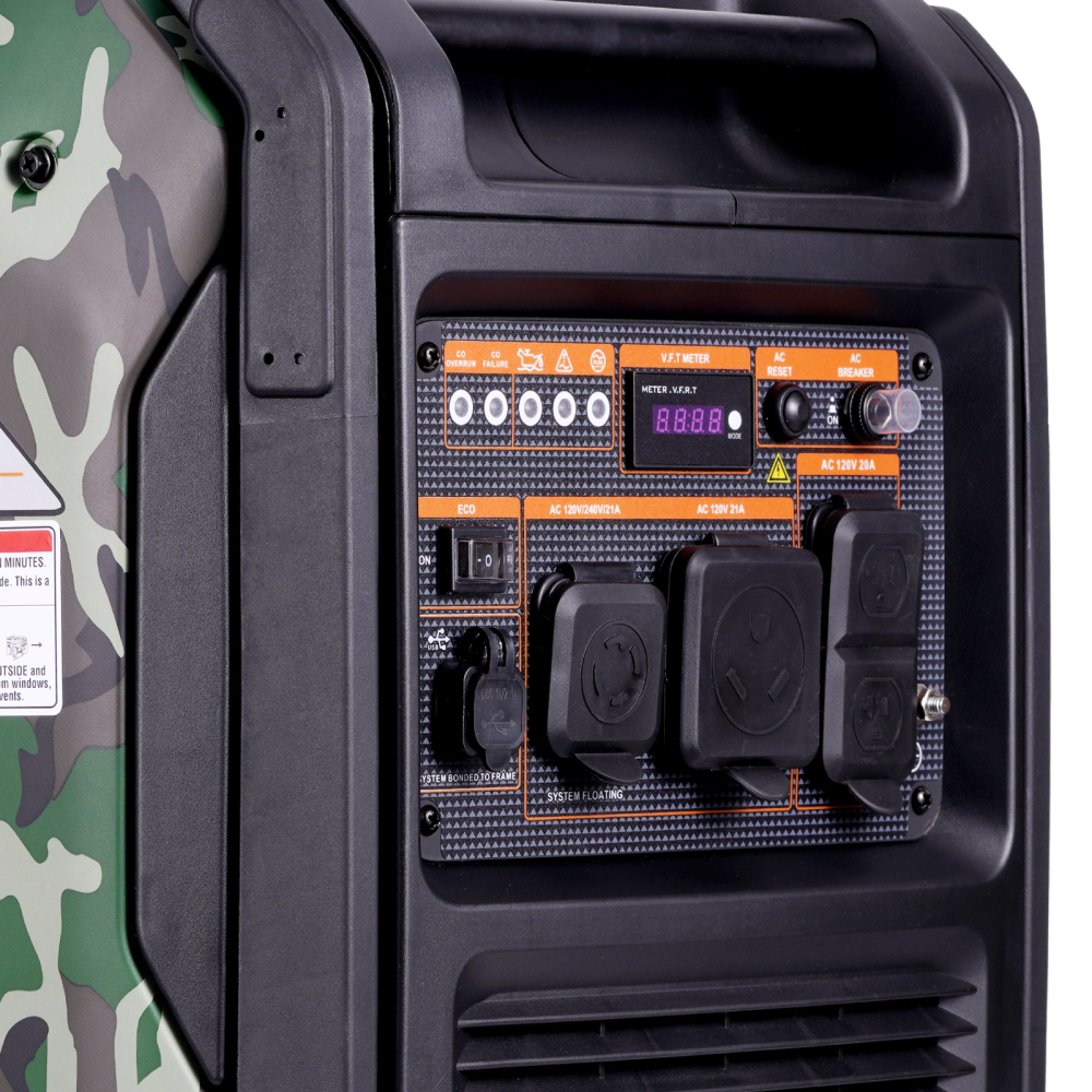 Gas Powered 5500 Watt Portable Inverter Generator Super Quiet 68dB Home Backup