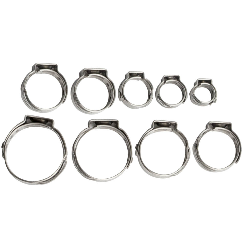 170 1 Fascette per orecchie Fascette stringitubo 5.8mm-21mm Assortimento Fascette stringitubo con pinze