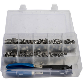 170 1 Fascette per orecchie Fascette stringitubo 5.8mm-21mm Assortimento Fascette stringitubo con pinze