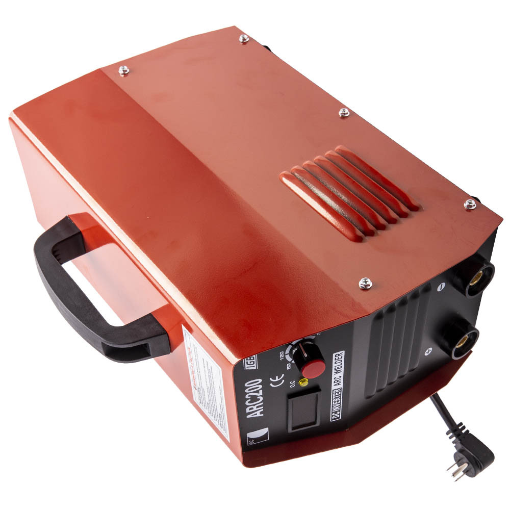 Red 200A Stick/Arc/MMA DC Inverter Welder IGBT Electric Welding Machine 110/220V