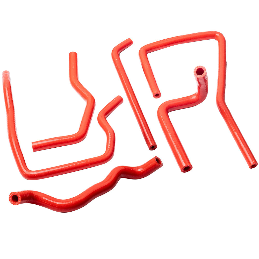 Red Silicone Radiator Hose Kit compatible for Subaru Impreza STI GDA/GDB EJ207 02-07