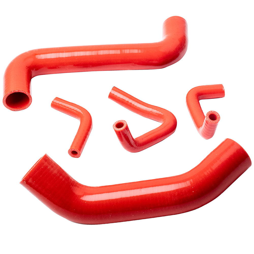 Red Silicone Radiator Hose Kit compatible for Subaru Impreza STI GDA/GDB EJ207 02-07