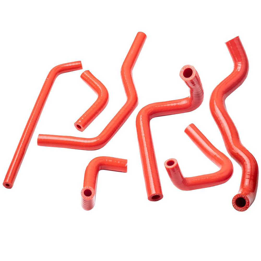 Red Silicone Radiator Hose Kit compatible for Subaru Impreza STI GDA/GDB EJ207 02-07