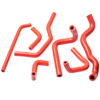 Red Silicone Radiator Hose Kit compatible for Subaru Impreza STI GDA/GDB EJ207 02-07