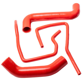 Red Silicone Radiator Hose Kit compatible for Subaru Impreza STI GDA/GDB EJ207 02-07