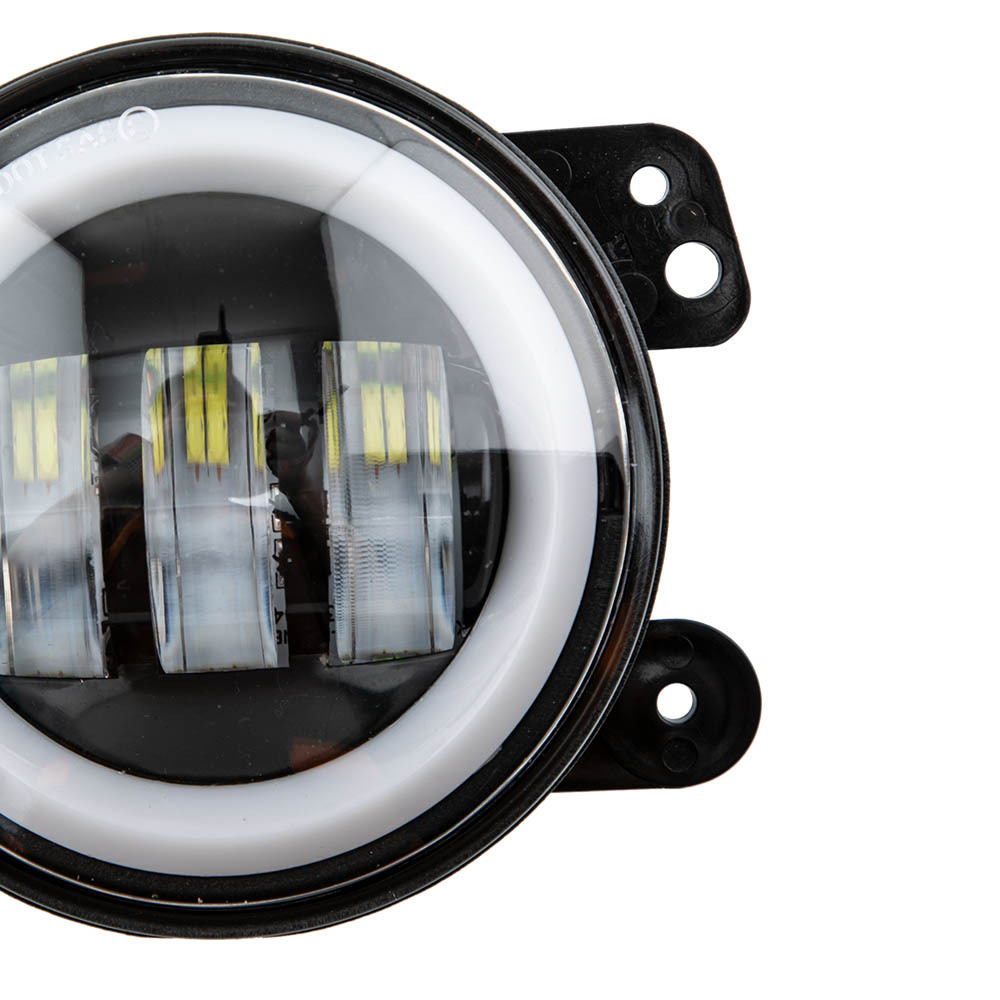 Front LED Lighting Kit Headlights + Fog Lights compatible for Jeep Wrangler JK 2007-2018