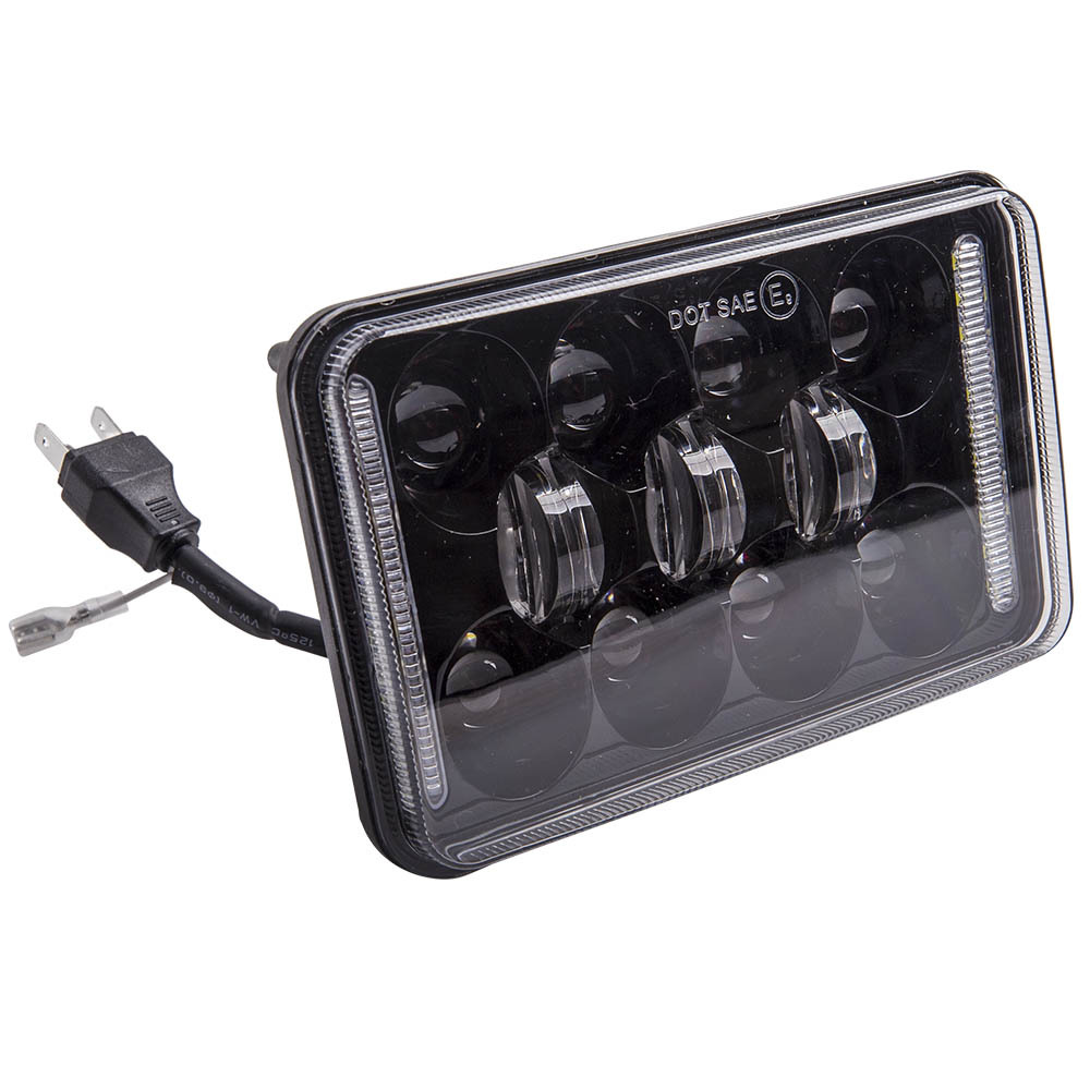 LED Headlight 4x6 H4 Work Light Square For 80 Series 60 Series H4656