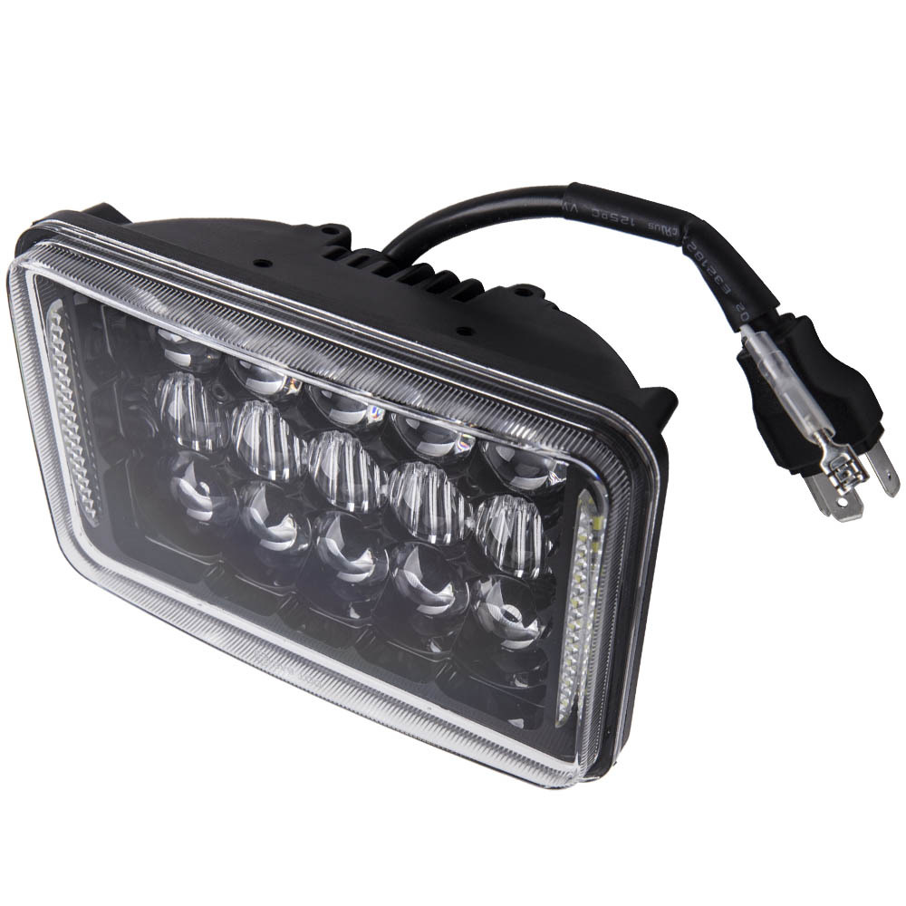 4x6 Inch LED Headlight Replacement For 60/80 Series HI/LO Sealed Beam Square H4